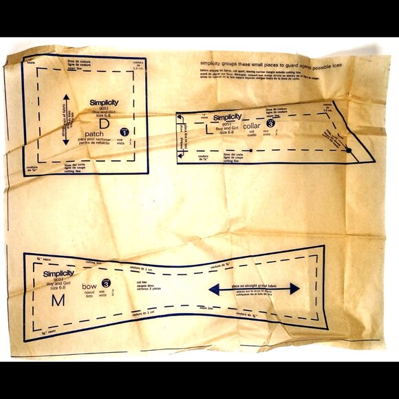 Vtg Simplicity 9051 Boy Girl Child Clown Costumes Halloween Sz 6-8 Cut Complete - Picture 12 of 15
